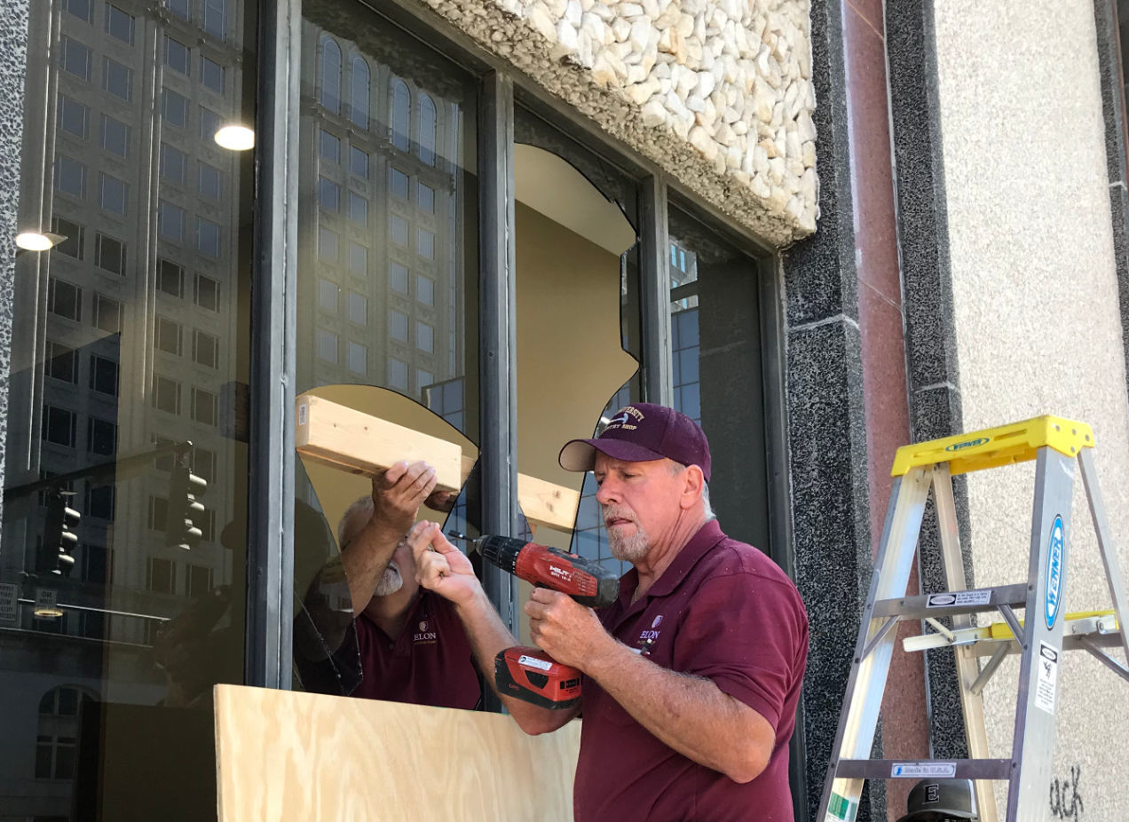 Downtown Greensboro damage - Elon Law